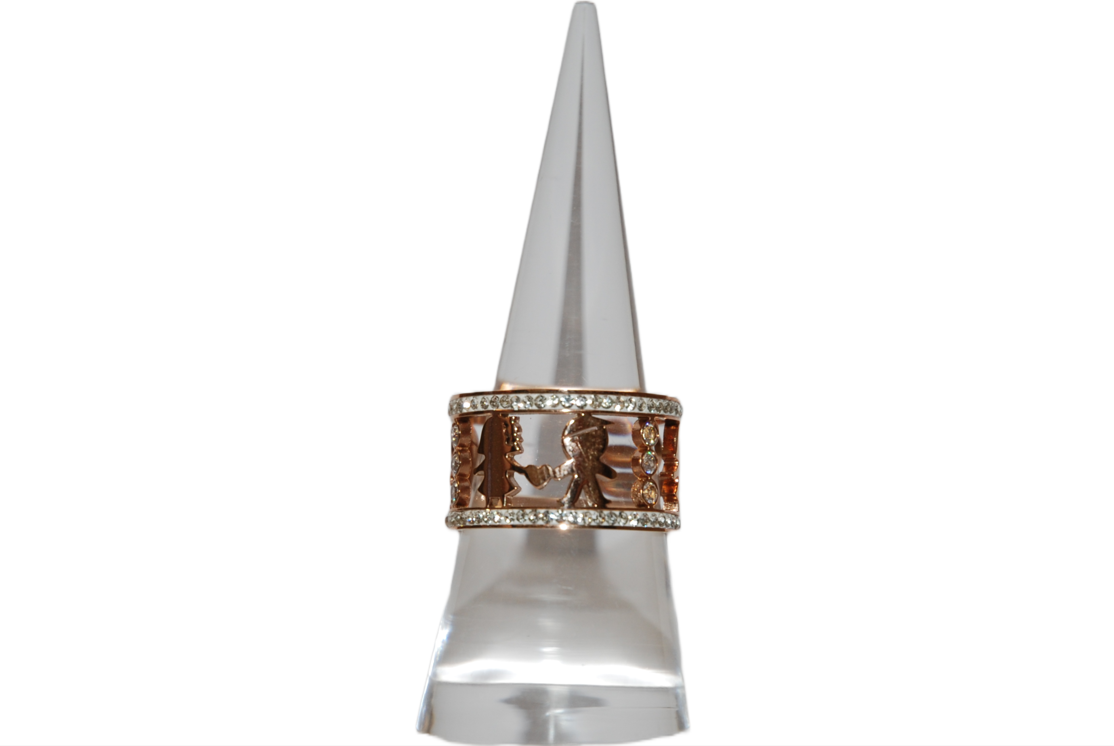 Anello Fascia Love con Strass