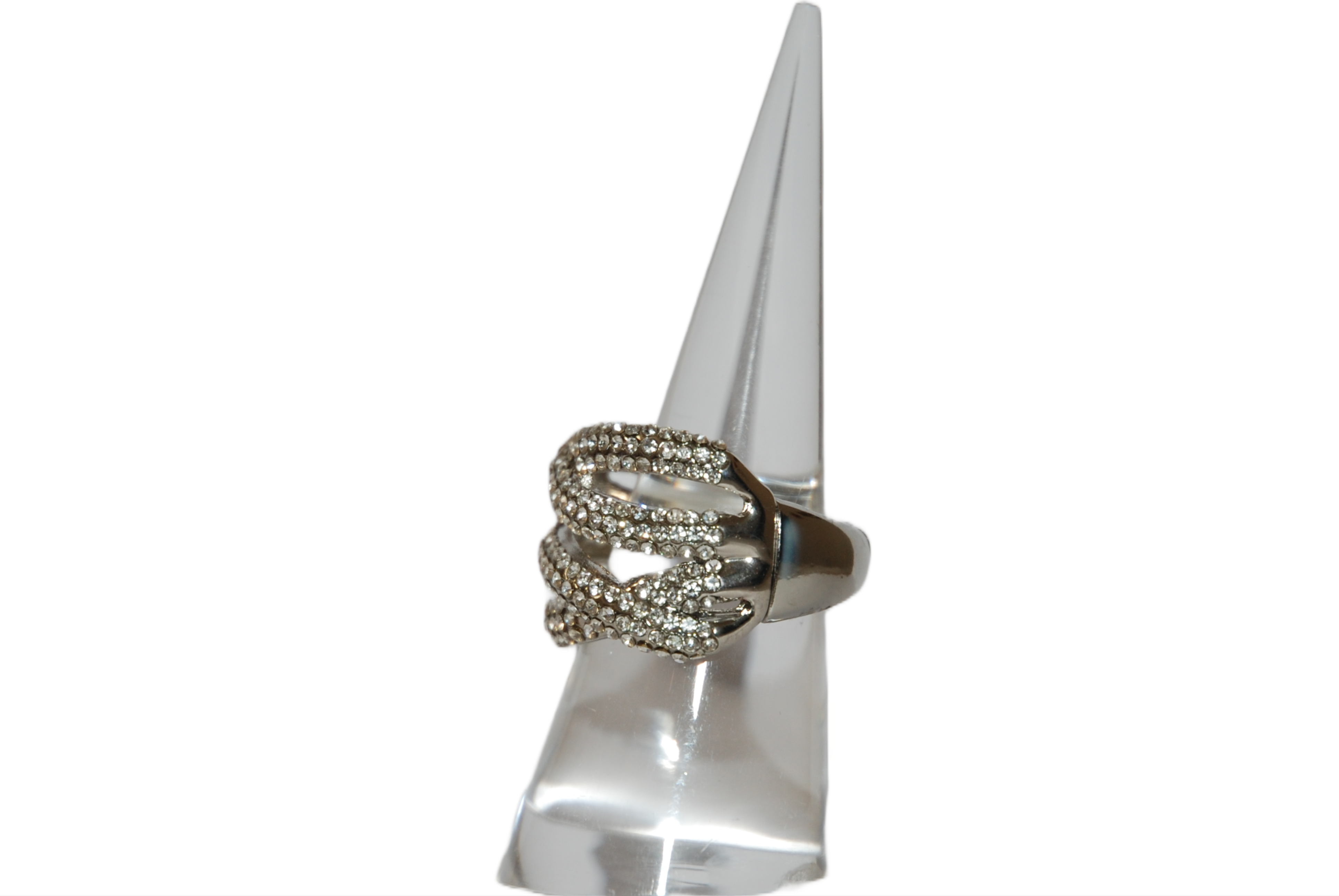 Anello Fascia con Strass